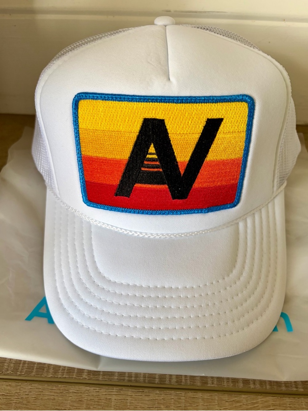NWT Aviator Nation white trucker hat